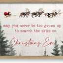 LITIVY Framed Christmas Wall Art 12x16.5 Farmhouse Wall Decor May You Never Be Too Grown Up To Search The Skies On Christmas Eve Christmas Decorations Home Decor (Brown, 12 * 16.5 in)