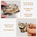 2 x DIY Paper Cats, 50 Sheets Origami Paper for Folding Cute Cat Figures, Creative Paper Craft for Desk Decor and Gifts, Ideal for Cat Lovers (1)