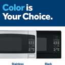 GE Countertop Microwave Oven,1, 200-watt Capacity, 2.0 Cubic Ft., 8 Auto Setting Cooking Settings, Child-Lock Technology, Kitchen Essentials for the Countertop, Dorm Room or Apartment, Stainless Steel