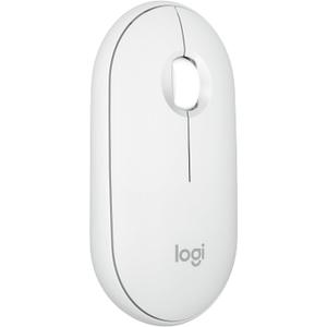 Logitech Pebble Mouse 2 M350s Slim Bluetooth Wireless Mouse, Portable, Lightweight, Customizable Button, Quiet Clicks, Easy-Switch for Windows, macOS, iPadOS, Android, Chrome OS - Tonal White