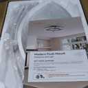 addlon Ceiling Fans with Lights and Remote, 24'' Low Profile Flush Mount Ceiling Fan, 30006000K Dimmable LED Fandelier, Bladeless Crystal Fan Light for Bedroom, Kitchen, Living Room, White