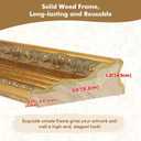 24x36 Vintage Gold Wood Canvas Frame for Rococo Abstract Paintings