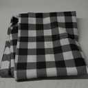 misaya Rectangle Waterproof Vinyl Table Cloth, Buffalo Flannel Backed Tablecloth, Wipeable Plastic Table Cover for Dinner, Kitchen, Outdoor (60" x 84", Black and White)