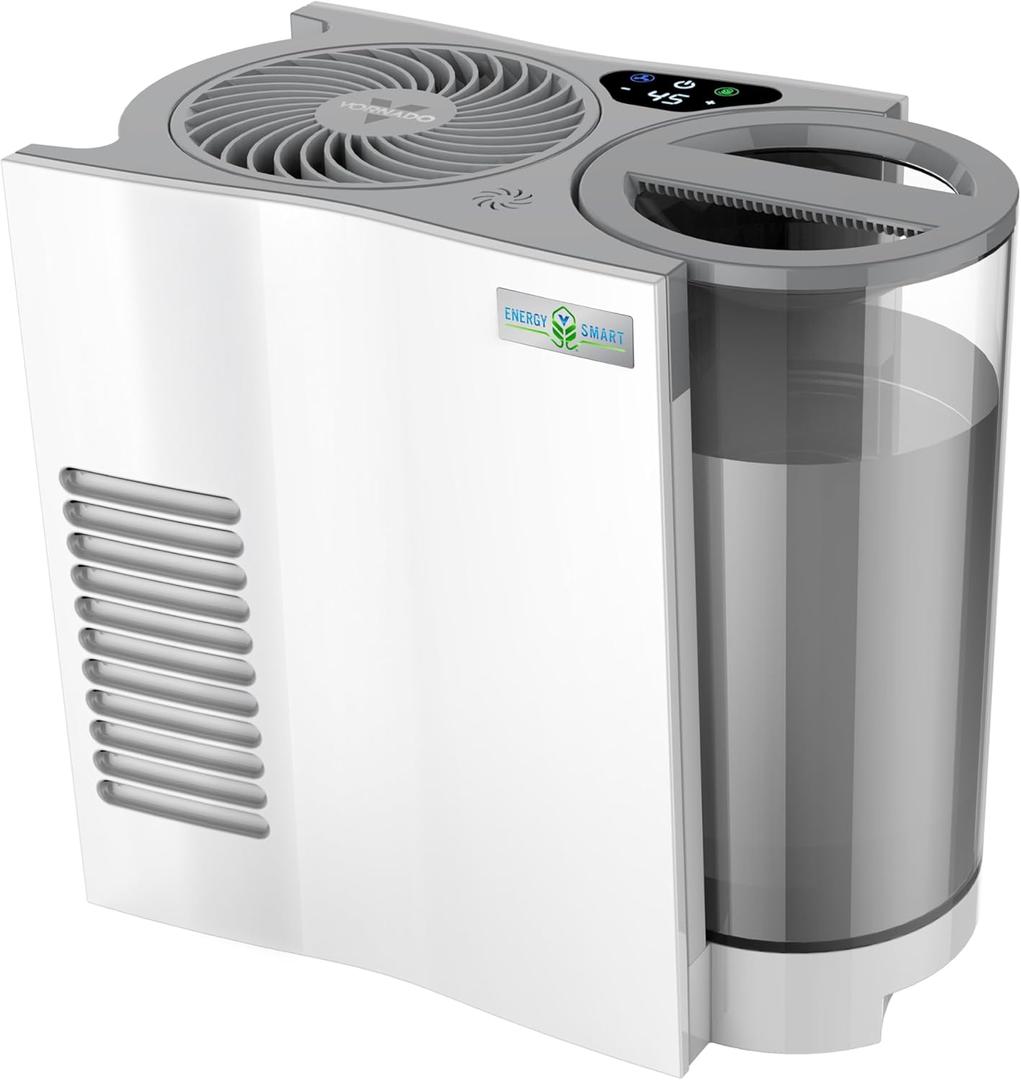 Vornado EVDC300 Energy Smart Evaporative Humidifier with Automatic Shut-off, 1 Gallon Capacity, LED Display, White