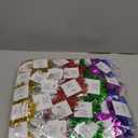 Yunlly 40 Pcs 4 Inch Christmas Tinsel Bows for Gift Wrapping Self Adhesive Pom Poms Colored Tinsel Bows for Crafts Presents Baskets Christmas Tree Decoration(Red, Green, Silver, Gold, Blue, Rose)