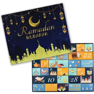 Ramdan Advent Calendar with 30 Pcs Drawers, Empty Eid Mubarak Coutdown Boxes, Fillable Ramadan Gift Box, Ramadan Gifts Eid Deroc
