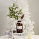 2 x SPWOLFRT 8pcs Artificial Pine Branches with Pinecone Pick Set - 17.5'' Christmas Foliage Stems Faux Greenery Twigs Fake Cedar Picks for Vave DIY Crafts Xmas Indoor Outdoor Home Decor (8, Cedar)