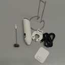 Rechargeable Milk Frother Handheld With USB-C Charging Stand, Electric Drink Mixer, Mini Whisk for Coffee, Matcha, Etc (Glossy Silver)