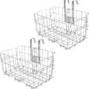 Folding Bike Front Basket Bicycle Wire Basket with Handles Easy Installation on Front Handlebar