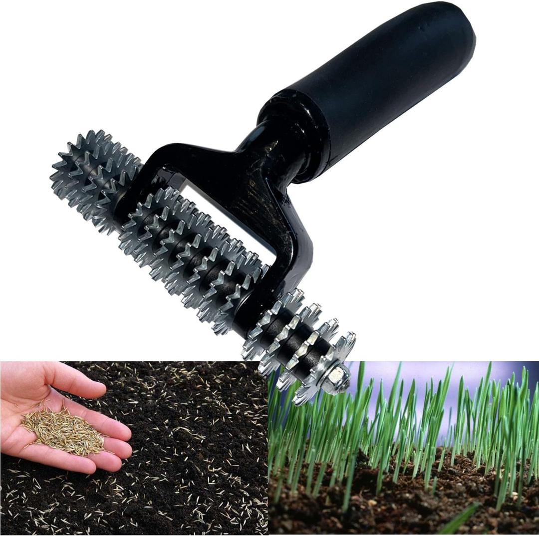 Keyfit Tools Hand Seeder Spiker Tool Grass Seed for Small Areas Dog Spots Brown Patch Dead Spots Tight Spaces & Small Garden Seeding Keyfit Tools Hand Seeder Spiker Tool Grass Seed for Small Areas Dog Spots Brown Patch Dead Spots Tight Spaces & Small Garden Seeding