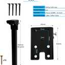 4 Pcs Folding Table Legs Heavy Duty, 16.5 inch420mm Metal Foldable Leg, Foldable Furniture Legs with Mounting Screws