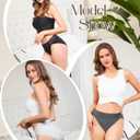 RHYFF Womens Underwear Cotton Bikini Panties High Cut Lace Panty Stretch Hipster Underpants Ladies Briefs S-XXL (M)