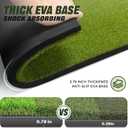 Tri Golf Hitting Mat 6x4ft Golf Mats with Thickened 20mm EVA Base