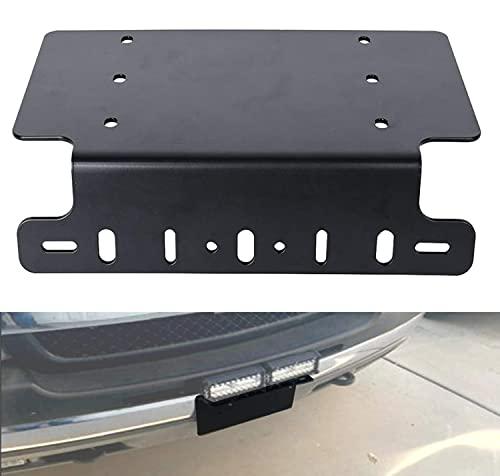 ALAVENTE Universal License Plate Mount Bracket Heavy Duty Steel Front Plate Mounting Bracket Holder for 6" 7" 12" 17" 20" Led Light Bar Spot Lights for Car SUV 4x4 for Jeep
