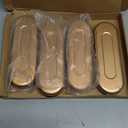 uxcell 4 Pcs Metal Tin Box Container, 6.9x2.4x0.7 Inch Oval Empty Hinged Lid Box Mini Portable Storage Containers for Candy Drawing Pin Crafts, Champagne