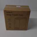 Cesun Small Bathroom Trash Can with Lid Soft Close, Step Pedal, 6 Liter / 1.6 Gallon Stainless Steel Mini Garbage Can for Office, Outdoor Trash Bin with Removable Inner Bucket (Silver)