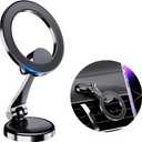 PROfezzion Magnetic Car Phone Mount, 2 x 180 Folding & Double 360 Rotating, Designed for iPhone 15/14/13/12 Series, 2023 Upgraded Super Magnets, 3M VHB Adhesive