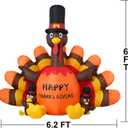 Onory 6FT Thanksgiving Inflatables Outdoor Decoration, Inflatable Turkey Blow Up with Built-in LEDs for Thanksgiving Party Indoor Outdoor Yard Garden Lawn Dcor