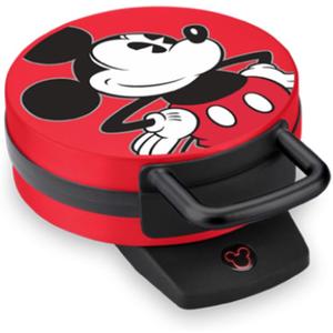 Disney Mickey Mouse Waffle Maker by Select Brands - Premium Mickey Mouse Kitchen Appliance - Disney Kitchen Appliances - 7" Waffles, Red