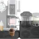 Palksky Silicone Mat for Ninja Swirl Ice Creami Maker,1 Set of 2 Silicone Pad for Ninja Soft Serve Cream Machine Accessories and Creami Pint Containers, Black