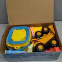 Beach Toys for Kids 35PCS Sand Toys with 3 Collapsible Bucket,3 Dump Truck,Beach Shovel,Sand Castle Building Kit,Ocean Molds,Dinosaur Sand Molds, 2 Mesh Bag,Toddler Beach Essentials for Kids 3-10