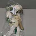 Wedding Bouquets for Bride Bridesmaid,White Champagne Artificial Roses Flowers for Wedding Church Decoration (6.5in)