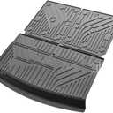 Car Trunk Mat TPE Material Compatible with VW Tiguan L 2017~2023 7 Seat Car Easy Clean Rear Cargo Tray Trunk Rear Pad Accessories, Black-b1 