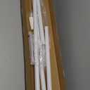 MEXAU White Tension Curtain Rods 41-146 In Extra Long Outdoor Patio Curtain Rods No Drilling Adjustable Heavy Duty Tension Rods for Windows Bathroom Living Room Curtains, Rod Diameter 1.26In