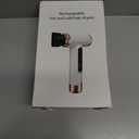 Cordless Ionic Hair Dryer, 200W Rechargeable Portable Hair Dryer with Airflow Multiplier Technology, Nozzle, Multi Modes for Home School Travel (White)