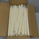 Baquler 100 Pcs Flameless Taper Candles Battery Operated Bulk 12.4 Ivory LED Taper Candles Flickering LED Candlesticks for Wedding Advent Halloween Christmas Party Decor