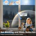 Coavas One Way Privacy Window Film Reflective Window Tint for Home,Static Cling Mirror Heat Blocking Covering See Out Not in,Anti-Uv House Daytime Privacy, Blue-Silver,17.5x78.7 in