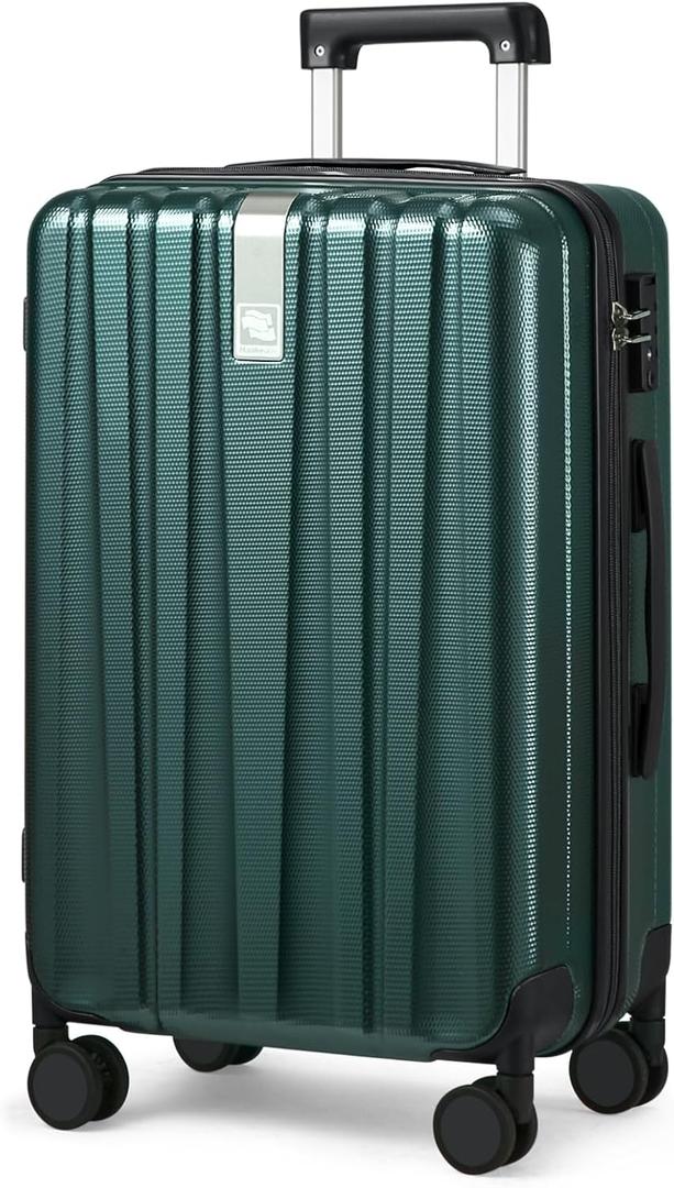 Hanke 29 Inch Luggage Suitcases With Spinner Wheels Lightweight PC Hard Side Rolling Suitcase With TSA Lock, Checked-Large 29-Inch (Blackish Green)