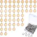Hicarer 240 Pieces in Total Christmas Wooden Tags Ornaments Round Tags with Holes Wooden Discs and S Hook Connectors for Birthday Boards, Valentine, Chore Boards and Crafts