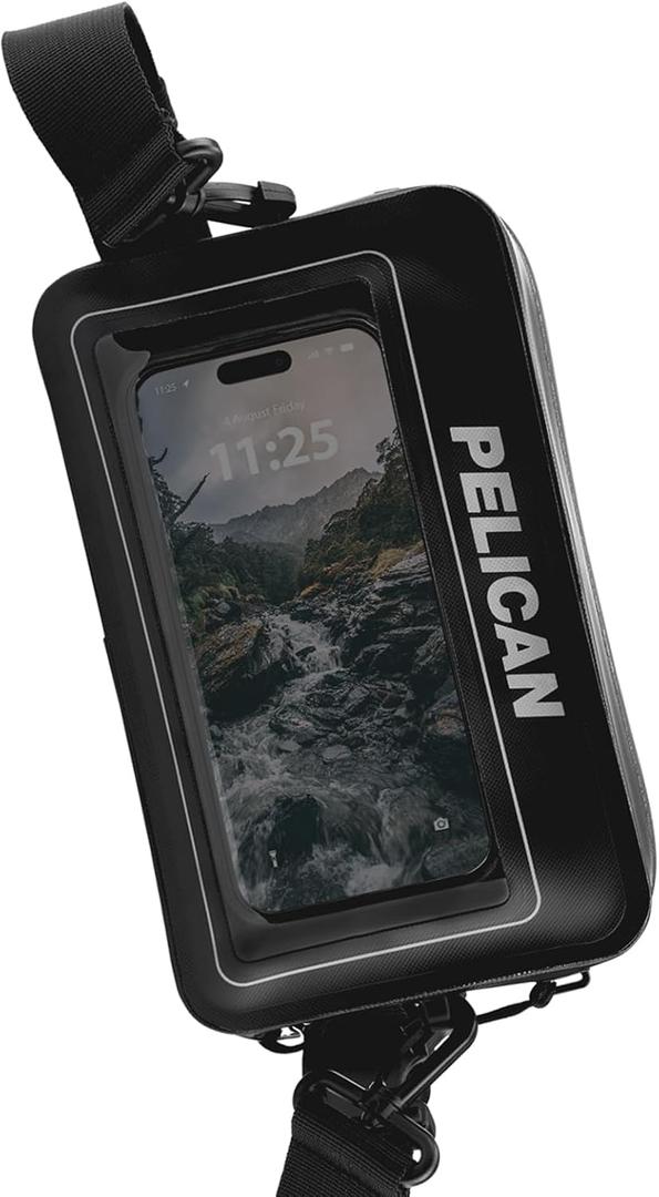 Pelican Marine Water-Resistant Sling Bag - Crossbody Chest/Shoulder Bag for Men with Adjustable Strap and Touchscreen Compatible Phone Compartment - Travel Daypack for Camping, Hiking, Biking and More