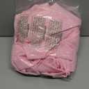 Popkozzi Pink Extra Long Shower Curtain: 84 Inch Long Waffle Weave Heavy Duty Fabric Shower Curtains for Girls Bathroom - 256 GSM Water Repellent Washable Thick Polyester Cloth Bath Curtain - 72x84