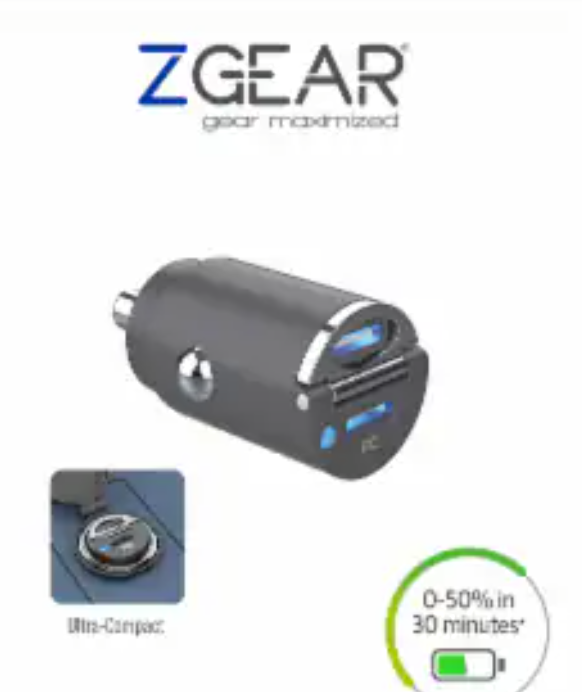 ZGear® 45 Watt Dual USB C Car Charger
