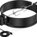 onlyfire Universal High-Temp Resistance Black Coated Steel Charcoal Kettle Rotisserie Ring Kit for Weber 2290 and Other Models