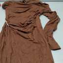 Women Fall Dresses Brown Size Medium