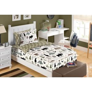 All-in-One Zippered Bedding Set for Kids – Comforter, Fitted Sheet, Pillowcase, & Sham Set, for Hard-to-Make Beds - Bunk, Trundle, RV, & Air Beds – 100% Hypoallergenic & Vegan, Full