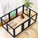 FXW AuraSpace Acrylic Indoor Dog Playpen for Puppies and Small Dogs, 24 Inch, 10 Panels, Black