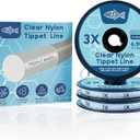 2 x Riverruns Fly Fishing Tippet Leaders Clear Nylon Tippet Line, 3 Pack, 55 Yards, 1X 2X 3X 4X 5X 6X 7X for Freshwater Saltwater