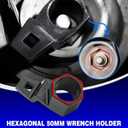 BETOOLL 19 mm Harmonic Balancer Socket & 50mm Crankshaft Crank Pulley Wrench Holder Tool Removal Holding Spanner kit Compatible with Honda and Acura Engines