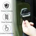 Oudesi 4PCS Car Door Lock Cover ABS Plastic Protector, Specific Options for Jeep Wrangler JL JLU 2018-2025, Jeep Gladiator JT 4XE 392, Door Lock Cover Buckle Matte Black