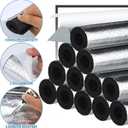 Kingdder 12 Pcs Foam Pipe Insulation Tube Self Adhesive Water Pipe Insulation Freeze Protection 1.3 ft Pipes Insulations Wrap for Outdoor Winter Irrigation Sprinkler(0.6 Inch/ 15 mm)