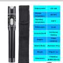 Visual Fault Locator 30KM,VFL Fiber Optic Tester with Single Mode 9/125um FC to LC Adapter, Fiber Light Tester for Fiber Network Cable Test(White)