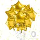 Star Balloons, 18 Inch Foil Balloons, 10 PCS Star Balloons Foil, Gold Star Foil Balloons Set Mylar Balloons Gold Balloons Star for Graduation Birthday Party Wedding Baby Shower New Year Decorations