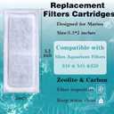 12 Pack of Aquarium Filters for Fish Tank Compatible with Marina Slim S10&S15&20 Replacement Filter Cartridge Activated Carbon bio-Zeolite Fish Tank Cotton Cartridge