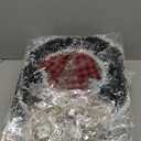 12 Inch Christmas Wreath with Red Bow Bulk Artificial Christmas Garland Creative Winter Decoration Christmas Tree Hanging Ornaments for Window Front Door Kitchen Shop Indoor Outdoor (White)