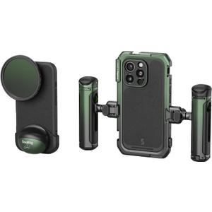 SmallRig x Brandon Li Mobile Video Kit Only for iPhone 16 Pro, Phone Cage with Lightweight Phone Case Kit, Rotatable Wireless QR Handles, 67MM Magnetic VND Filter Kit, Support for MagSafe - 5002 SmallRig x Brandon Li Mobile Video Kit Only for iPhone 16 Pro, Phone Cage with Lightweight Phone Case Kit, Rotatable Wireless QR Handles, 67MM Magnetic VND Filter Kit, Support for MagSafe - 5002