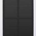 DEZ FURNISHINGS Cordless 1" Light Filtering Pleated Shade, Fabric, 32" W x 48" H, Black